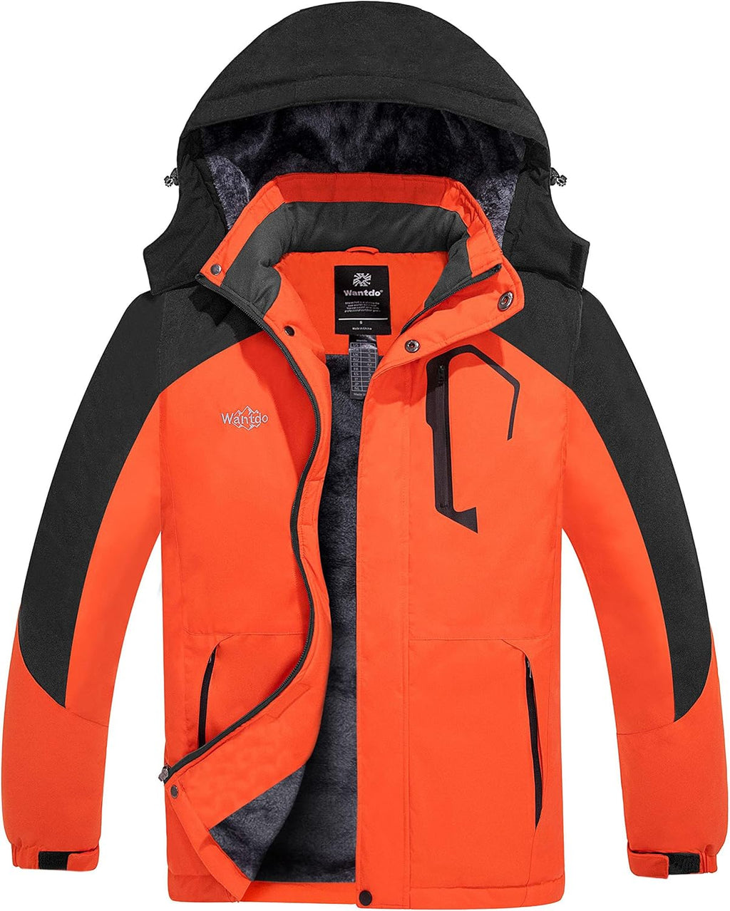 Men'S Softshell Waterproof Polar Fleece Breathable Climbing Ski Coat | Drawcord Adjustable Storm Hood & Detachable Hood for Lightweight Daily Wear