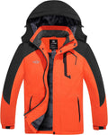 Men'S Softshell Waterproof Polar Fleece Breathable Climbing Ski Coat | Drawcord Adjustable Storm Hood & Detachable Hood for Lightweight Daily Wear